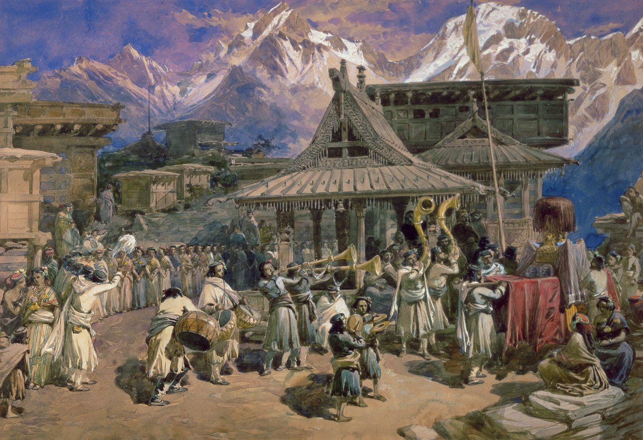 Puja Chini Bashahrban, Himalája, 1859–1866 (wc) alkotó: William Crimea Simpson