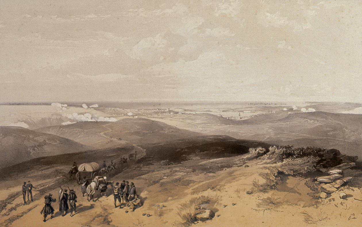 Sebastopol az angol ütegek hátuljáról, 1855 alkotó: William Crimea Simpson