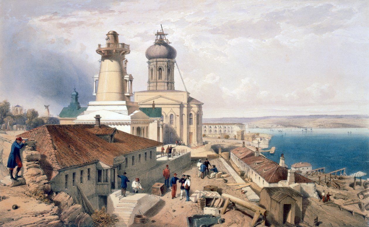 The Admirality, Sebastopol, lemez a "The Seat of War Keleten", kocsma. Paul und Dominic Colnaghi és Társa, 1856 alkotó: William Crimea Simpson