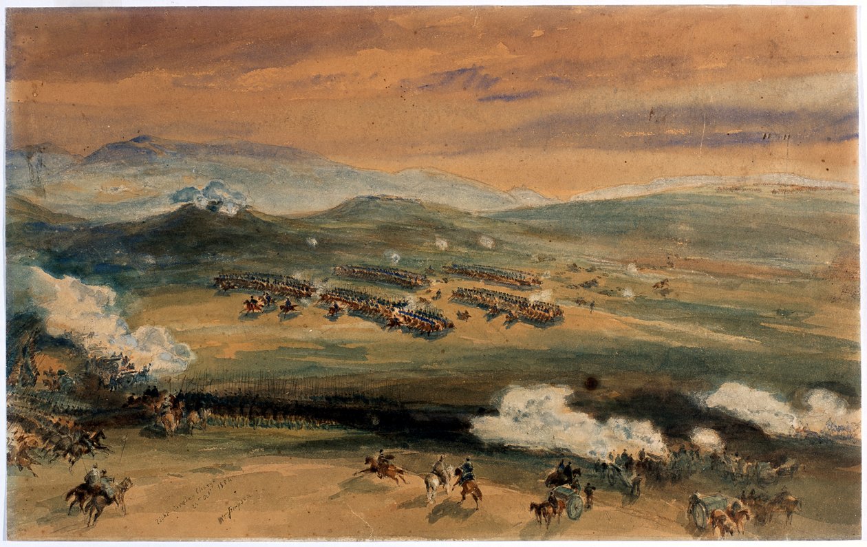 A Könnyűdandár rohama a balaclavai csatában, 1854 alkotó: William Crimea Simpson