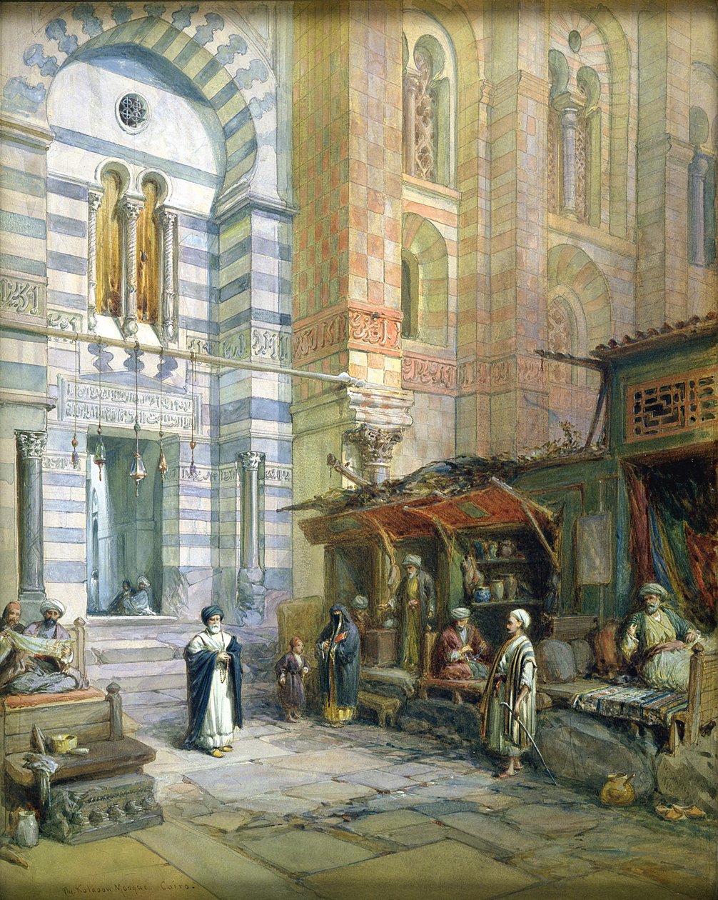 A Maristan vagy Kalauni Mecsetkórház, Kairó, 1882 alkotó: William Crimea Simpson