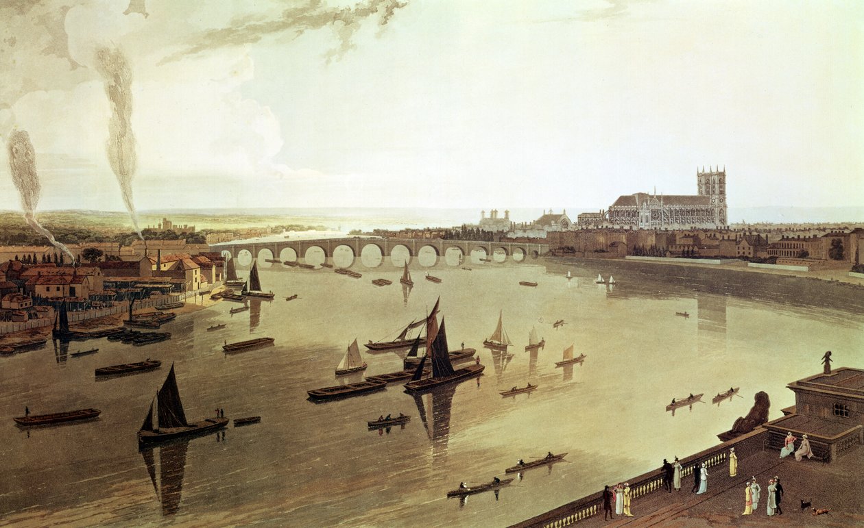 Westminster Bridge, a „London általános nézeteiből”, 1804 alkotó: William Daniell