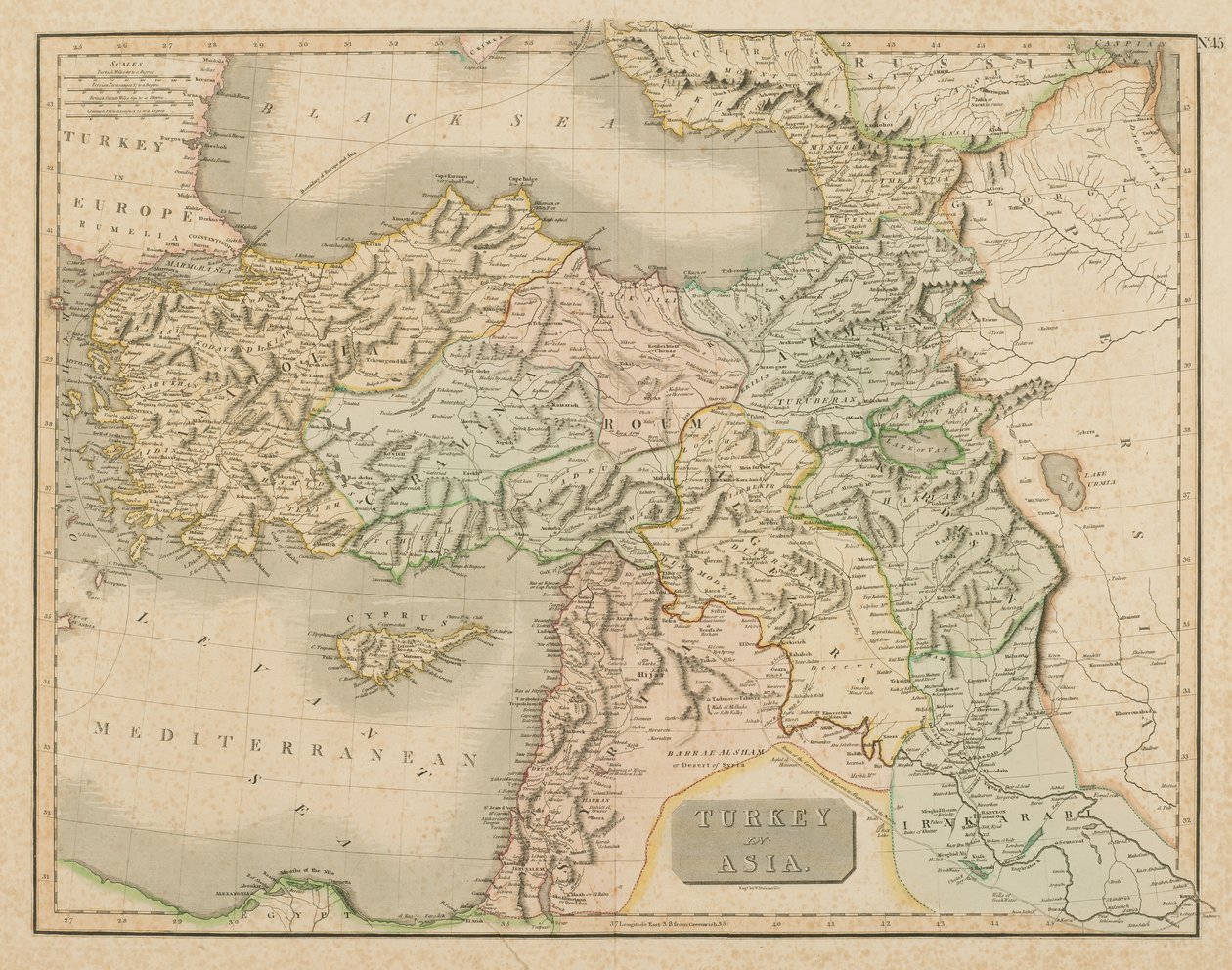 Törökország Ázsiában (kézzel színezett metszet) alkotó: William Dassauville
