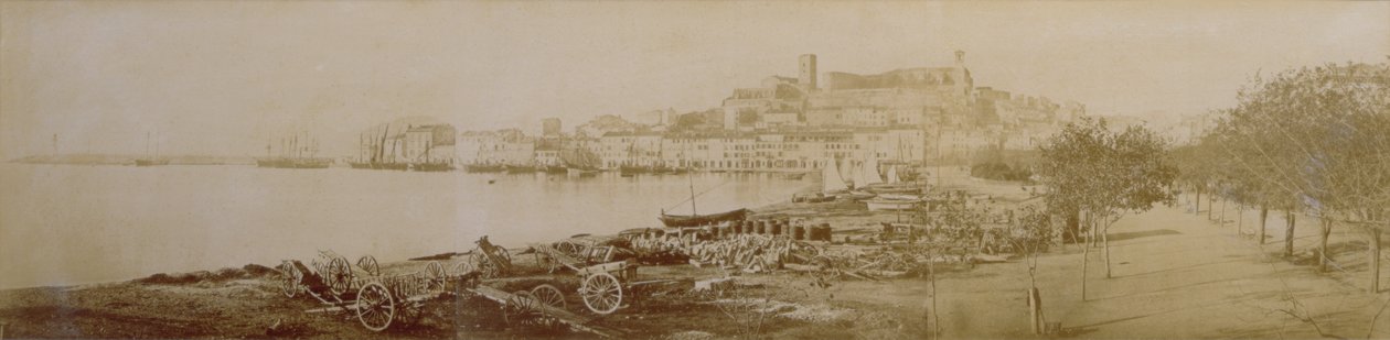 Cannes-i panoráma és Le Suquet, 1858 (szépia fotó) alkotó: William De Bray