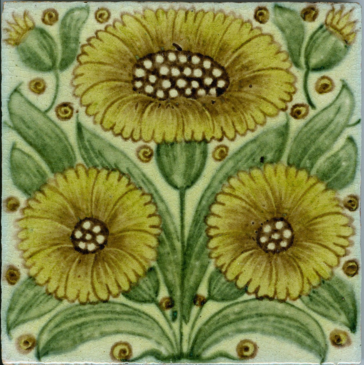 Bedford Park százszorszép mintás csempe (kerámia) alkotó: William de Morgan