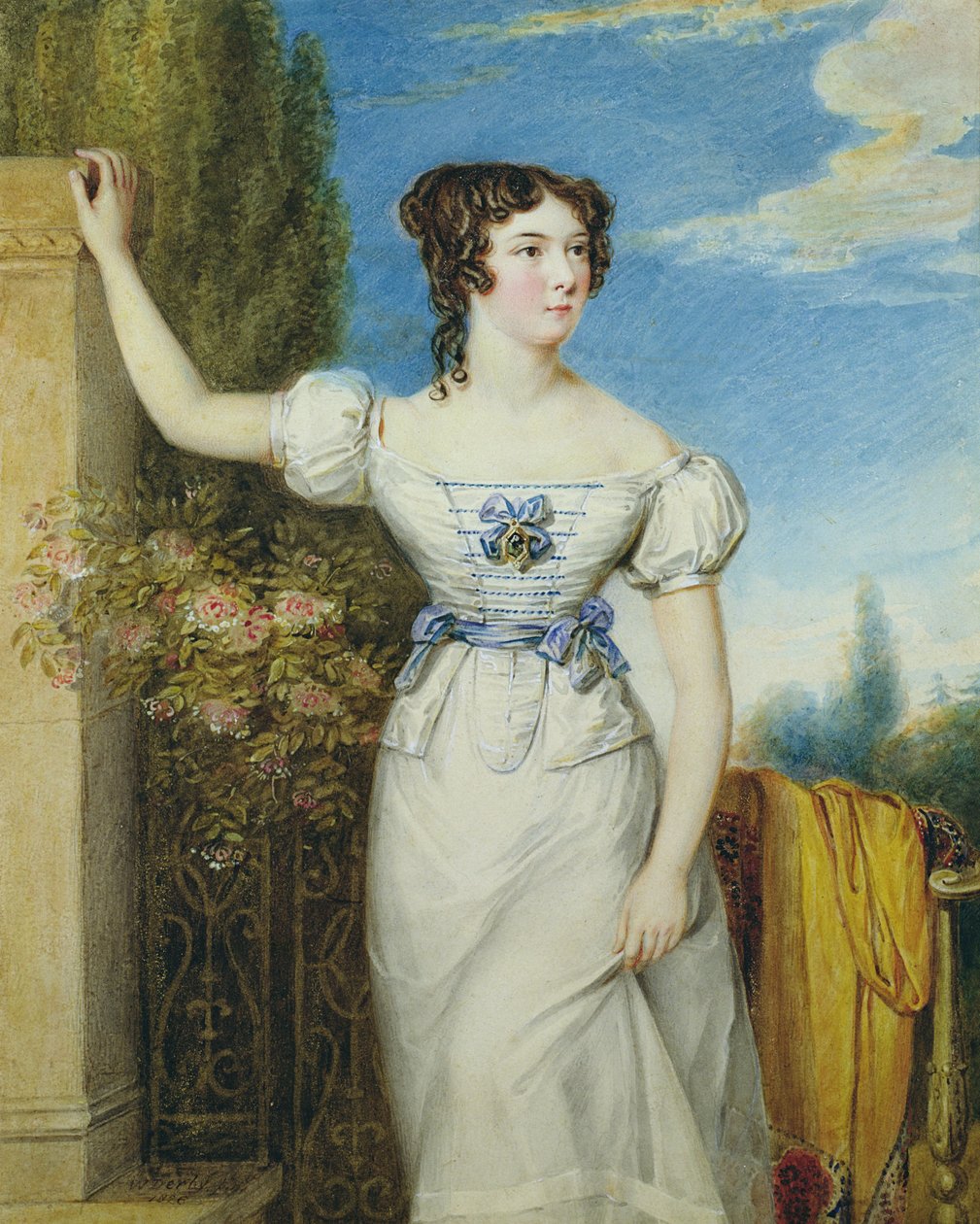 Egy fiatal lány portréja alkotó: William Derby
