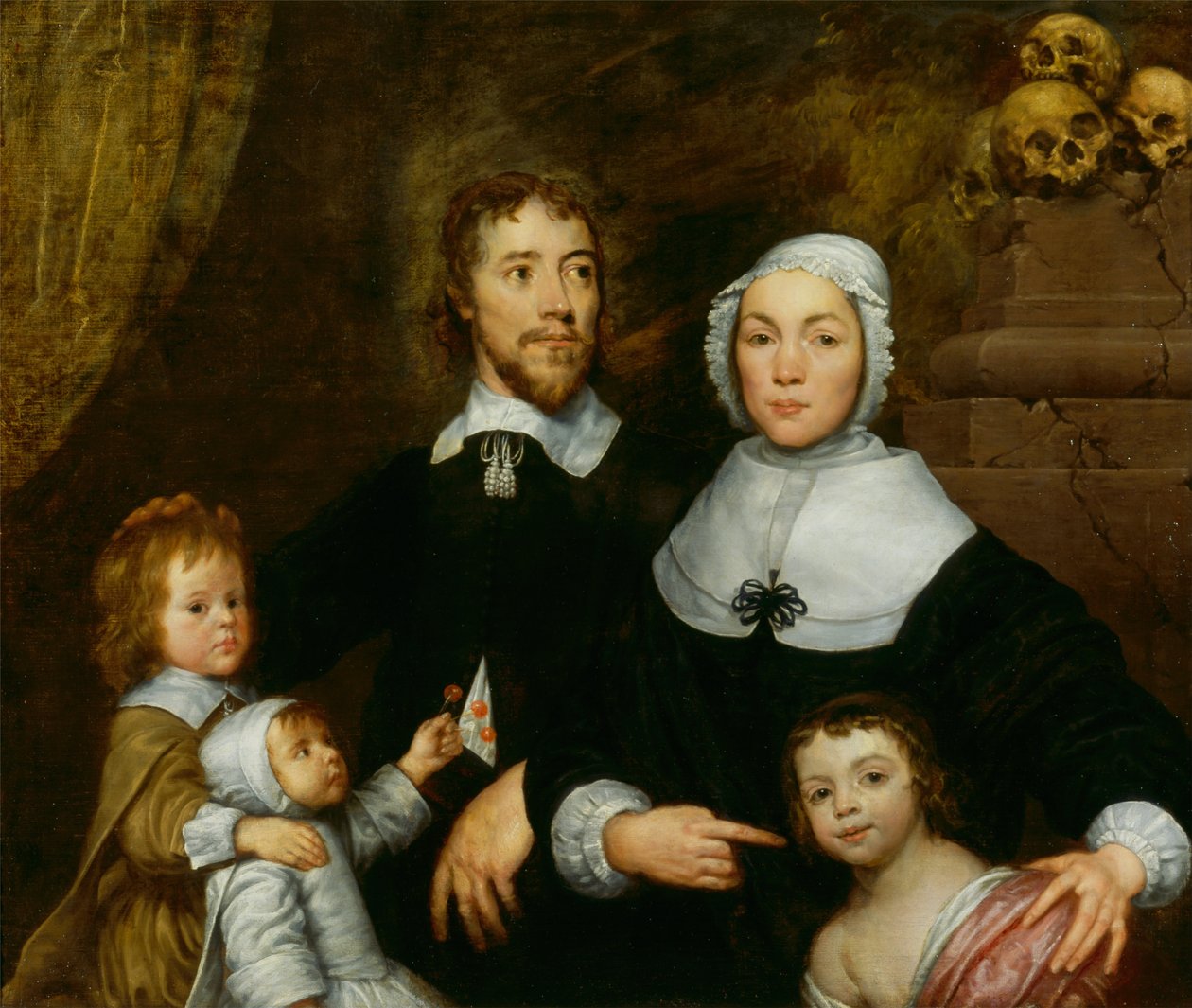 Egy család portréja, valószínűleg Richard Streatfeildé alkotó: William Dobson