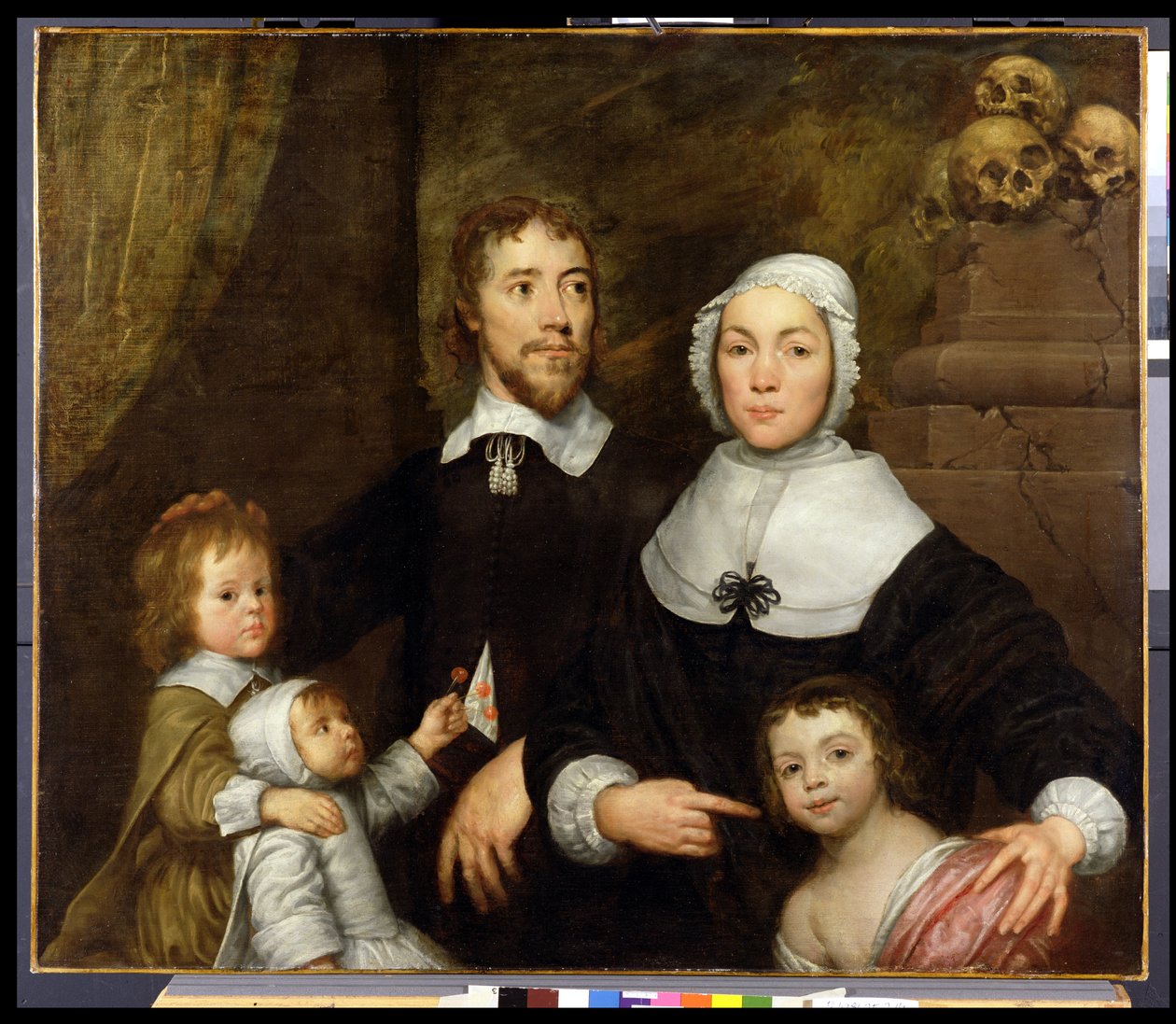 Egy család portréja, valószínűleg Richard Streatfeildé, 1645 körül alkotó: William Dobson