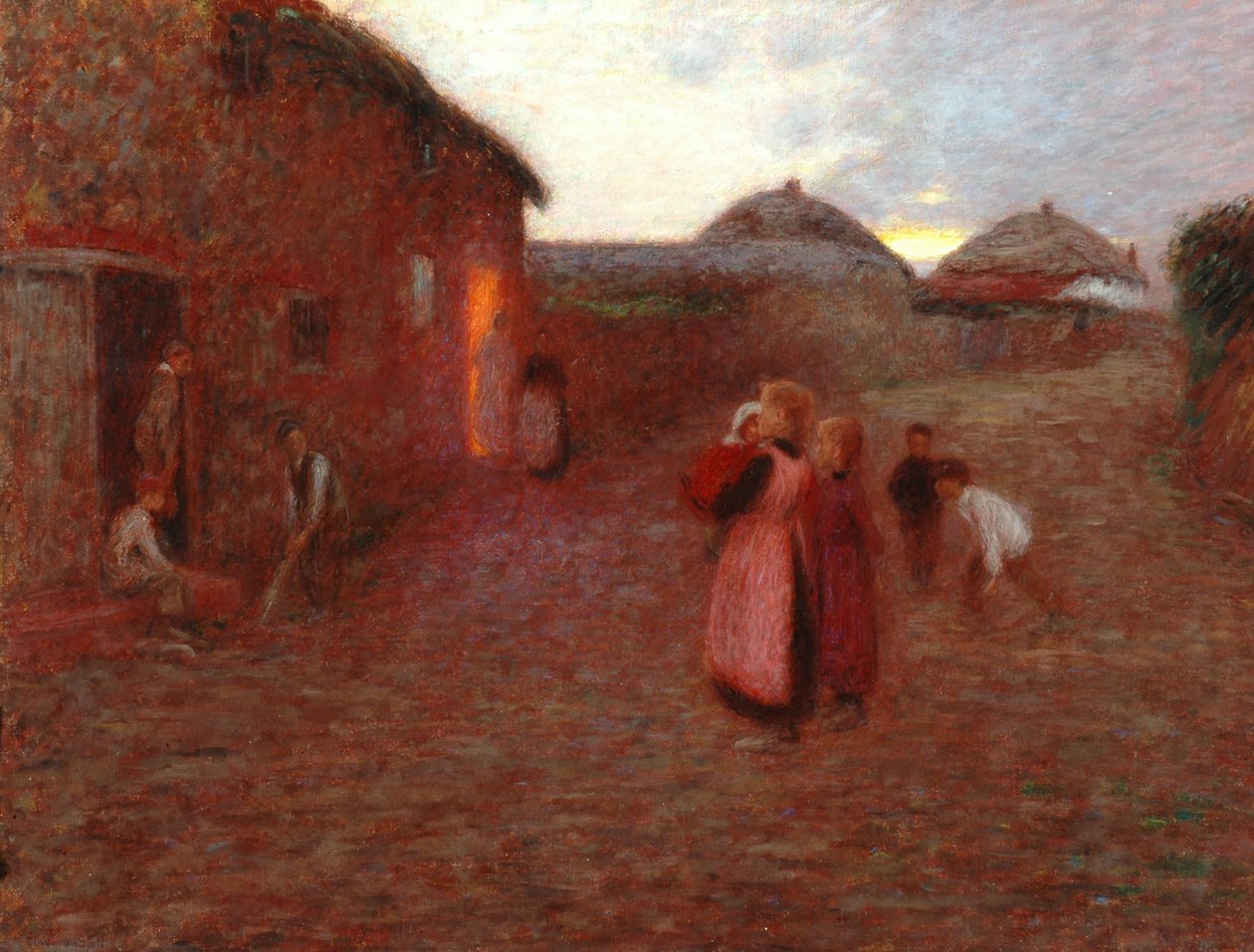 Egy falu utca alkotó: William Edward Stott