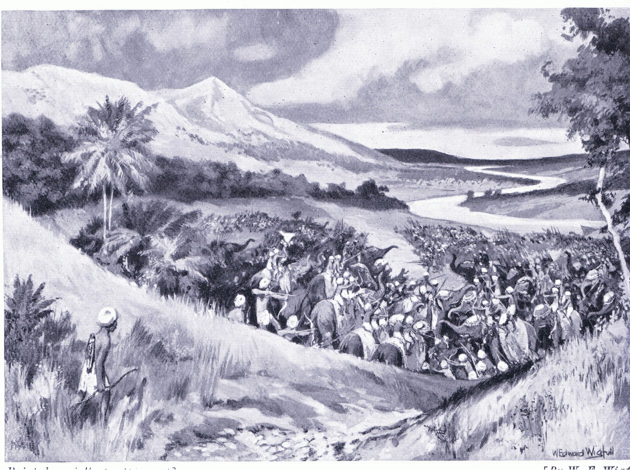 Egy szingáli rajtaütés Dél-Indiában i.sz. 1175-ben alkotó: William Edward Wigfull