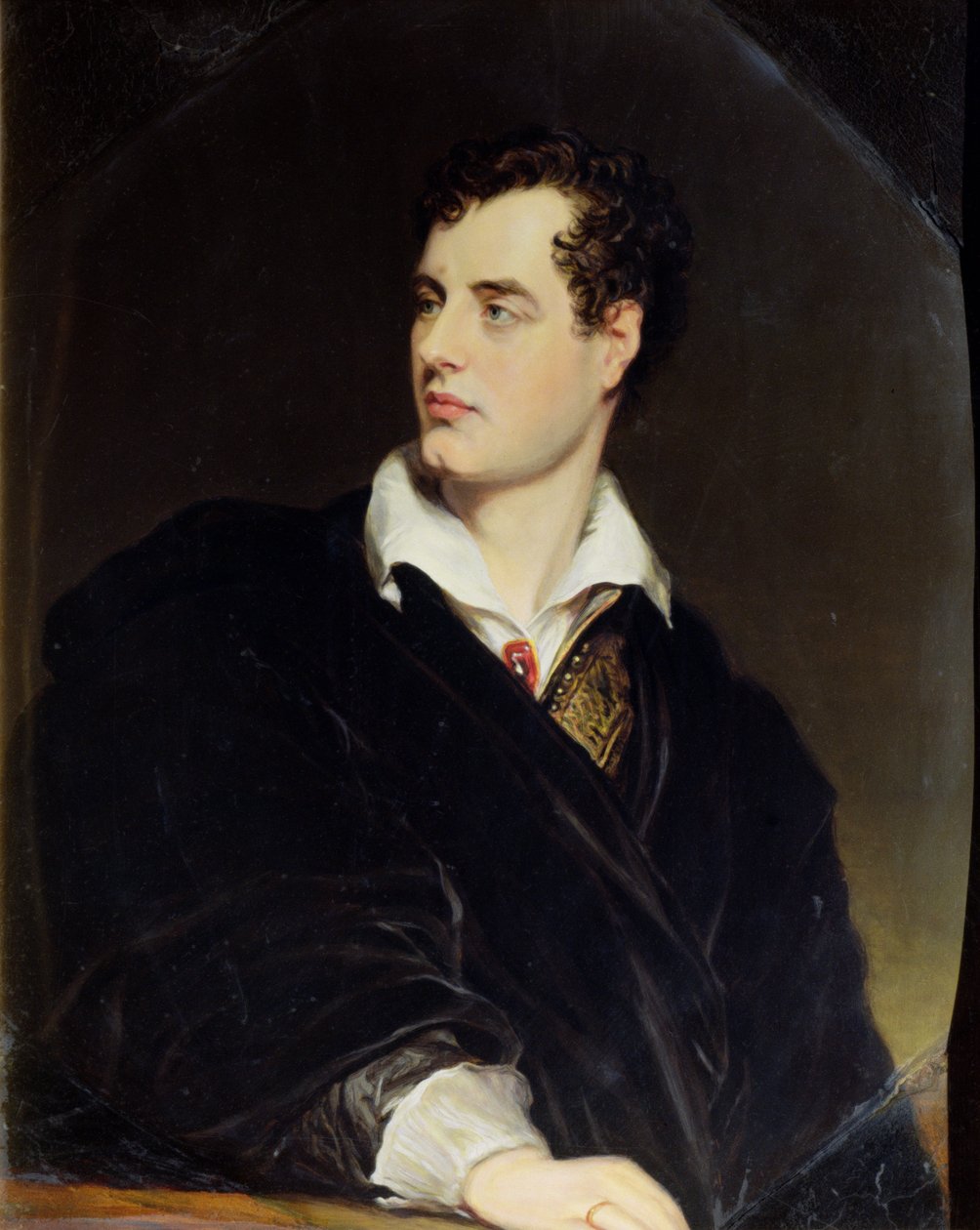 Lord Byron egy Thomas Phillips által 1814-ben festett portré (lásd 41918), 1844 (zománc) után alkotó: William Essex