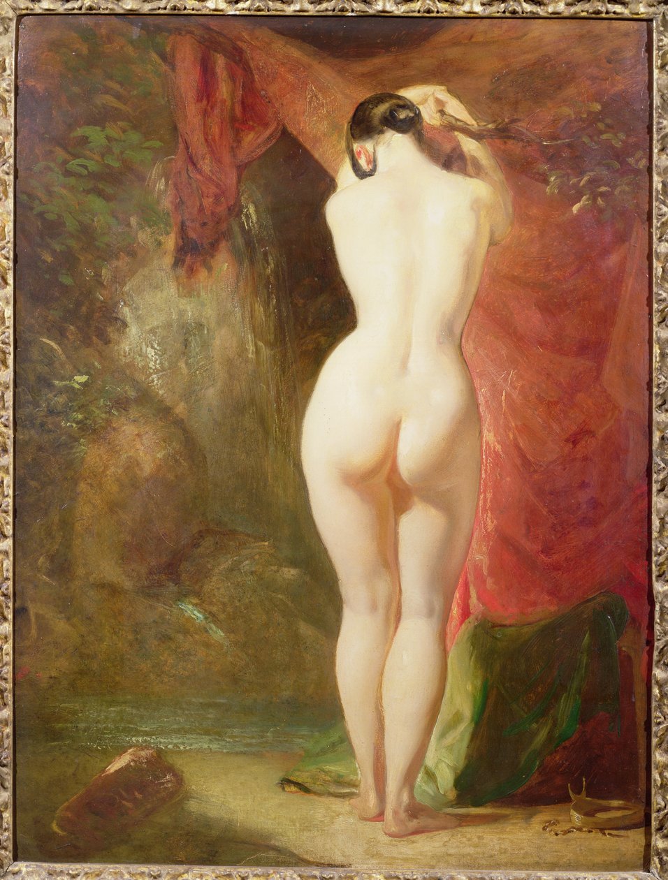 Diana a vízesésnél áll (panel) alkotó: William Etty