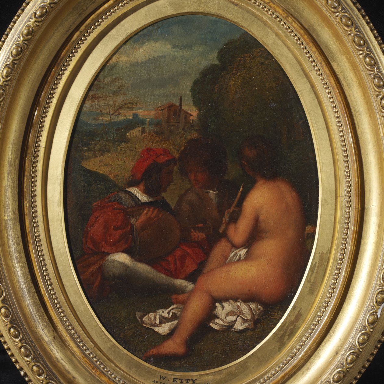 Le Concert Champetre, Tizian után (olaj, vászon a fedélzeten) (lásd még: 283748) alkotó: William Etty