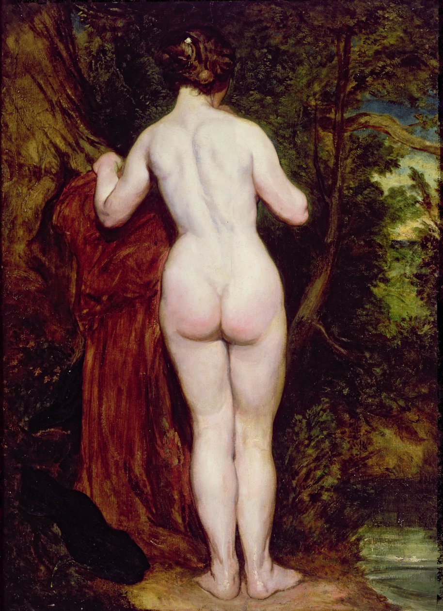 Álló női akt a patak mellett, 1825 (olaj, malomdeszka) alkotó: William Etty