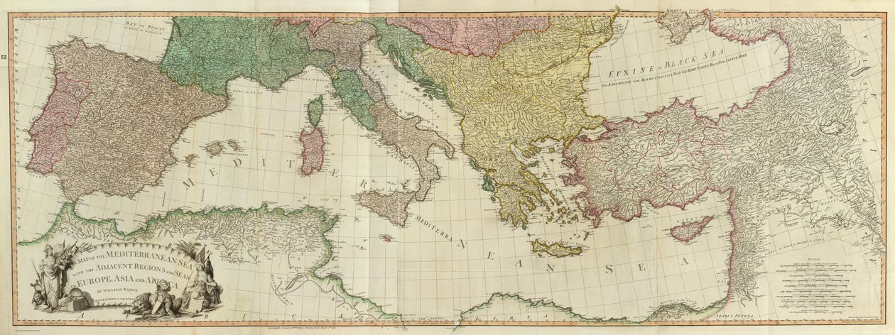 William Faden. Összetett mediterrán. alkotó: William Faden
