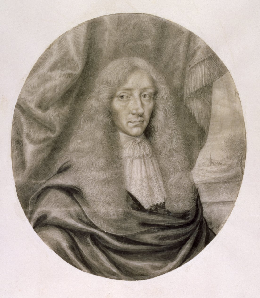 Robert Boyle portréja, 17. század (ceruza és tus, papír) alkotó: William Faithorne