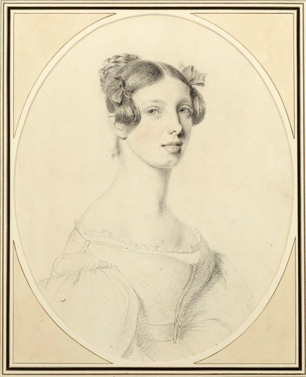 Egy hölgy portréja, 1830 körül (wc papíron) alkotó: William Foy