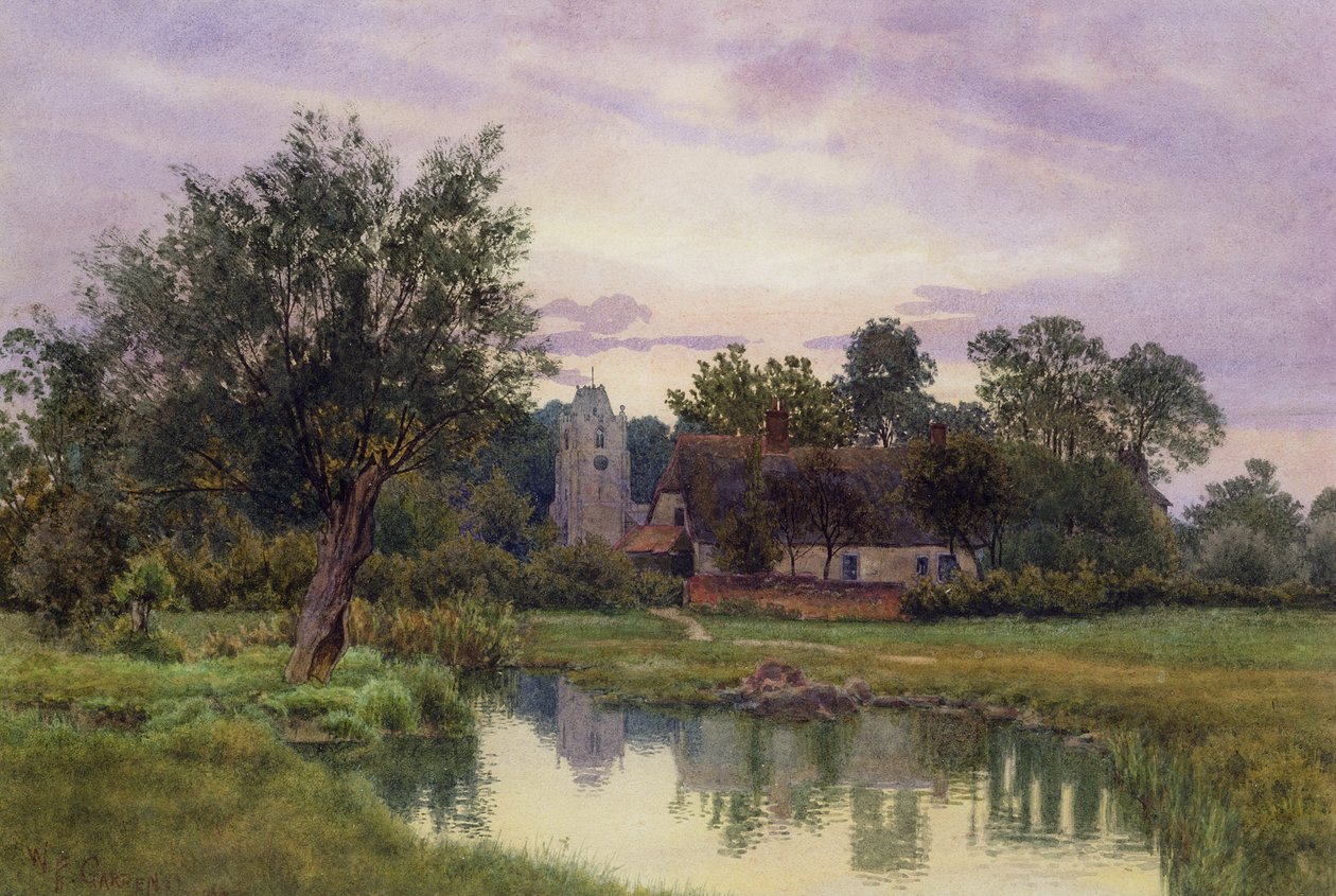 Este, Hemingford Grey Church, Huntingdonshire (wc papíron) alkotó: William Fraser Garden