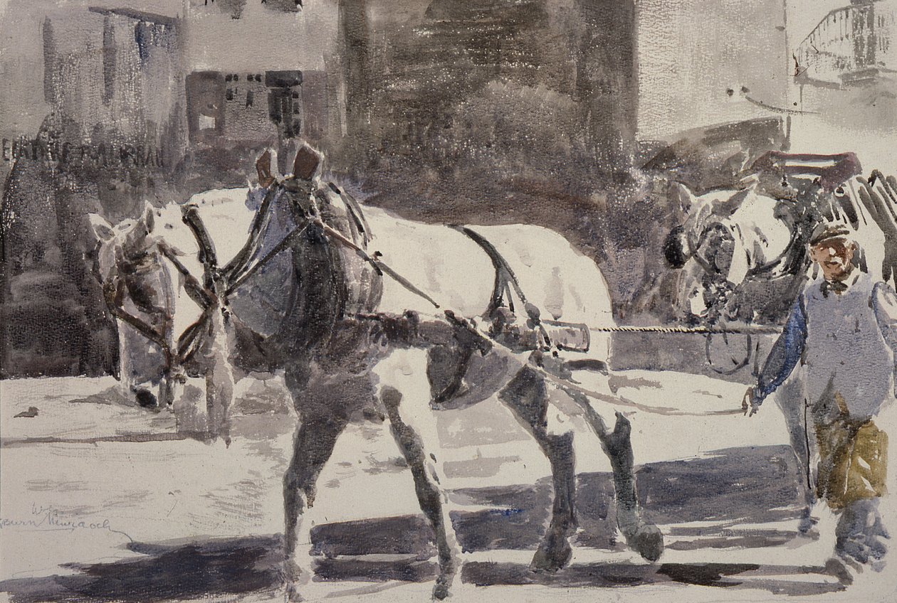 Két Percheron ló alkotó: William G. Burn Murdoch