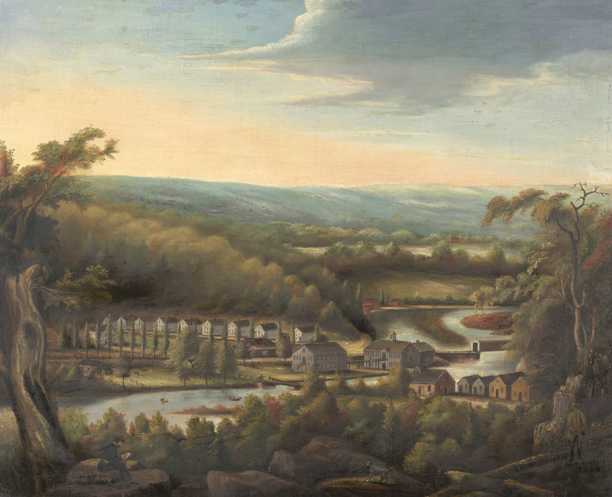 Az Eli Whitney fegyvergyár, 1826-8 alkotó: William Giles Munson