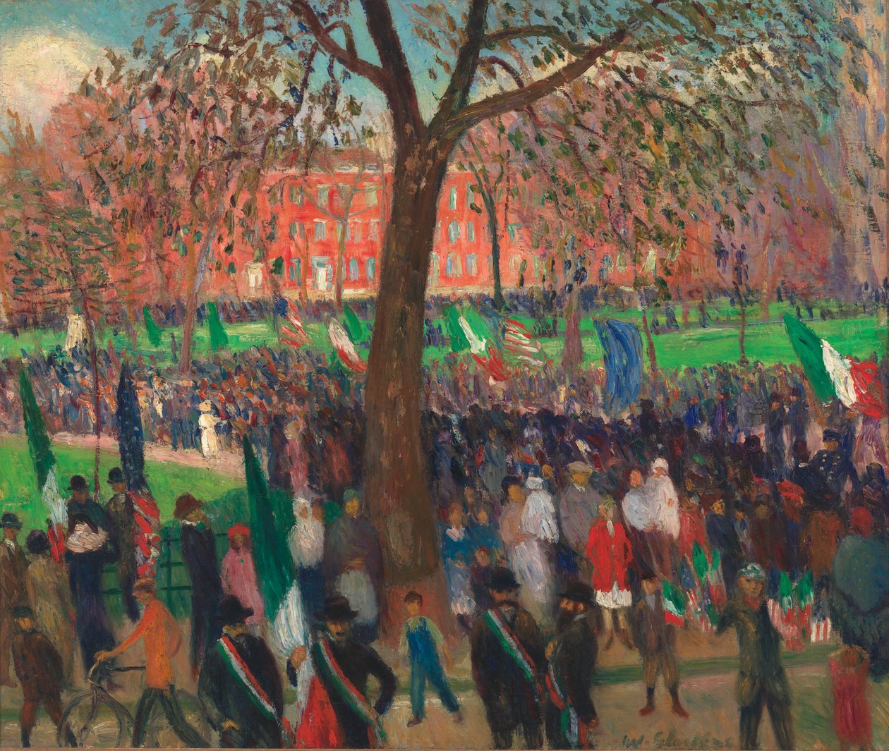 Felvonulás, Washington Square alkotó: William James Glackens