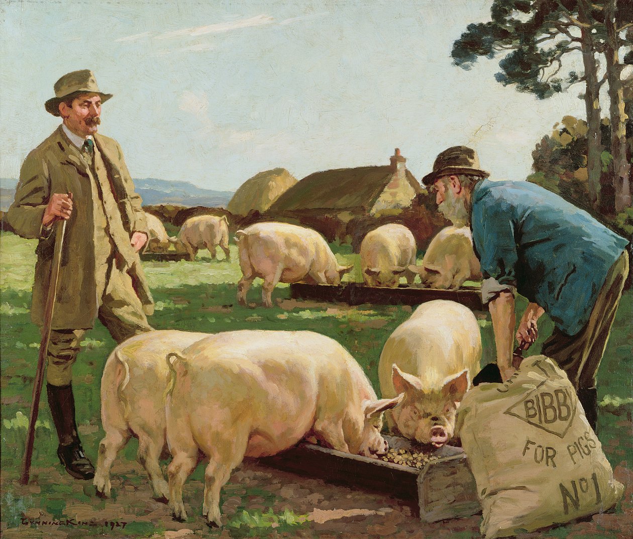 Tanyasi jelenet, 1927 alkotó: William Gunning King
