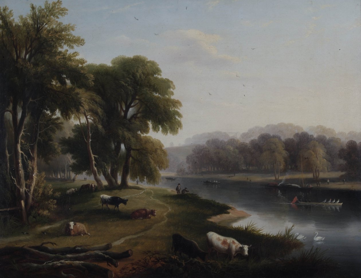 Kilátás a Temzére Twickenhamben, 1820 alkotó: William Havell
