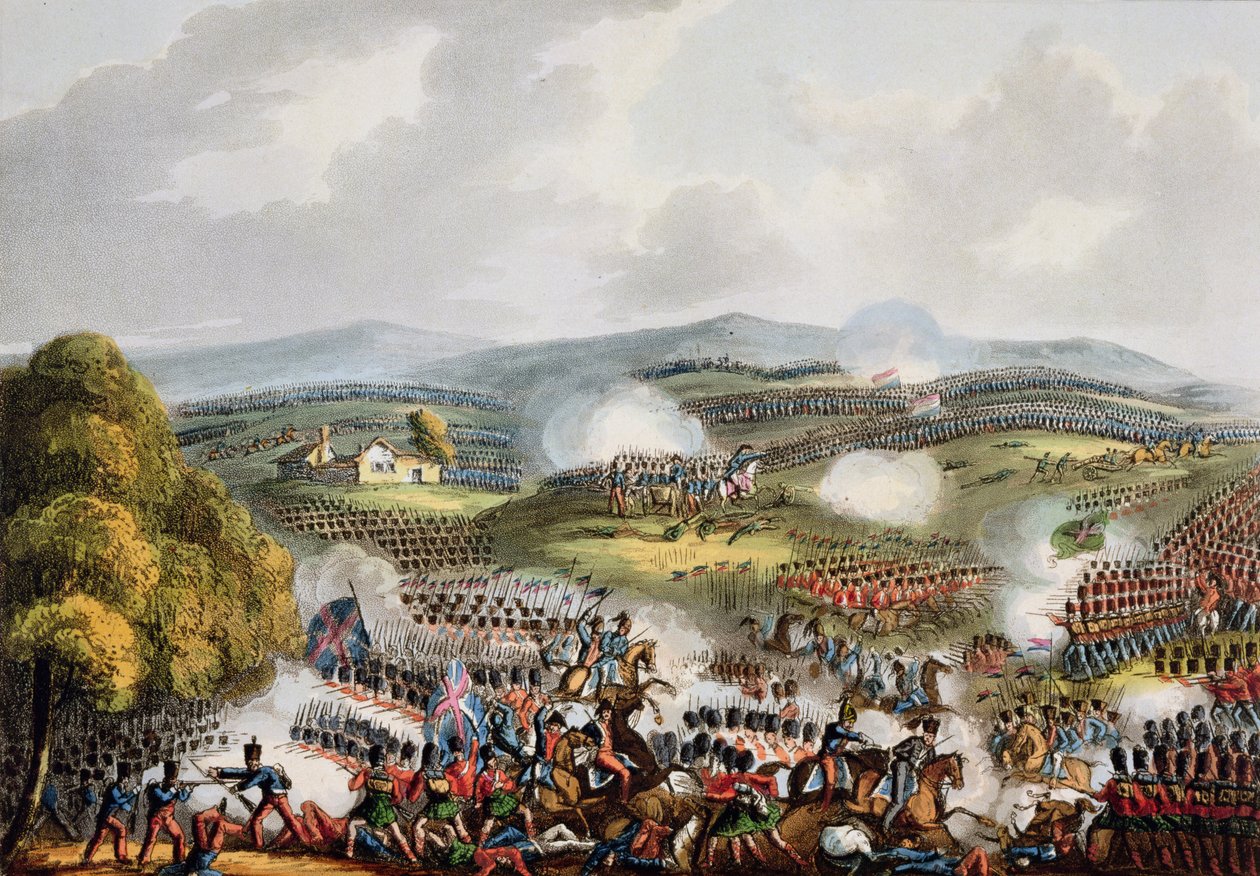Quatre Bras-i csata, 1815. június 16., James Jenkins „Nagy-Britannia és szövetségeseinek harci eredményei 1799-től 1815-ig” című művéből, Thomas Sutherland (sz. e. 1785), 1815-ben megjelent (aq. alkotó: William Heath