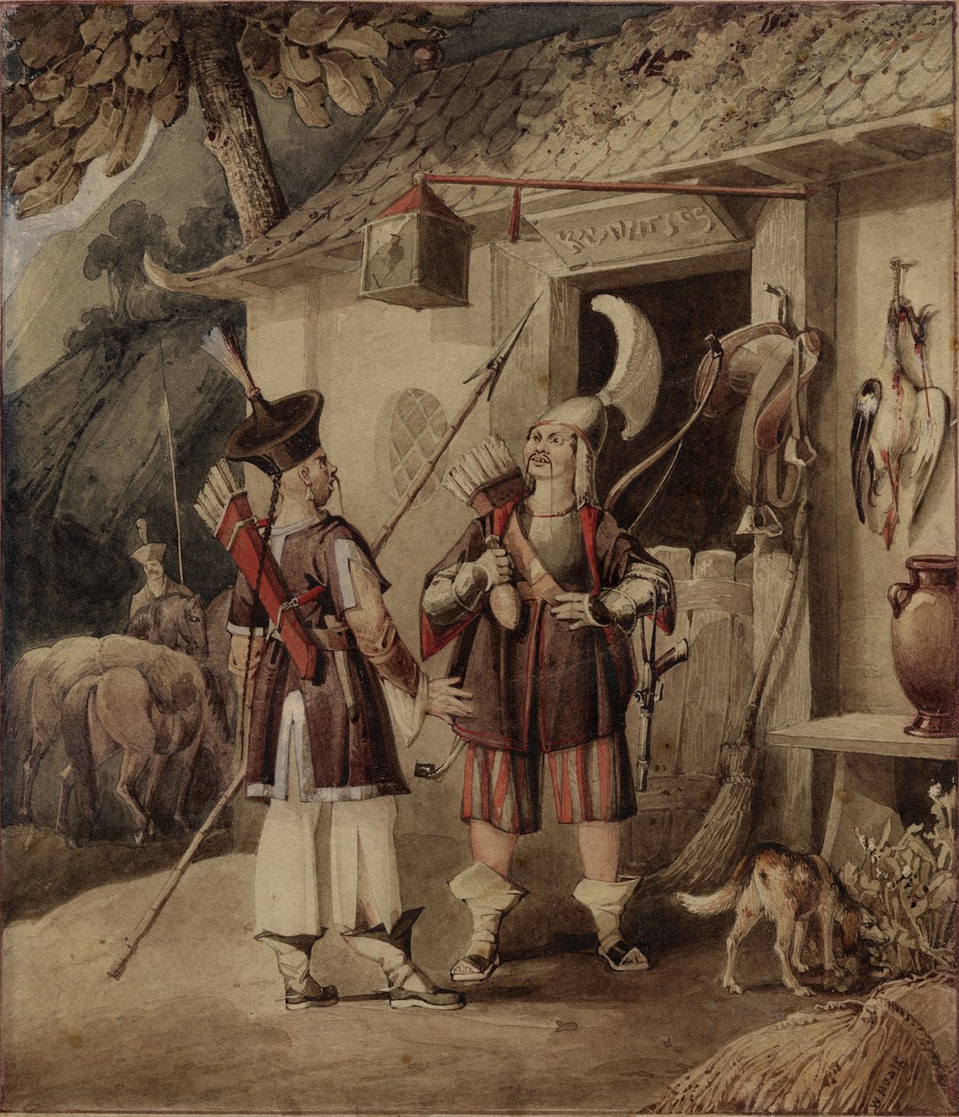 Kínai tatárok a háborús jelmezben alkotó: William Heath