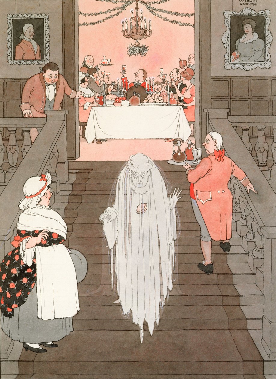 The Ghost and the Mince Pie, 1941 (toll és tinta és wc) alkotó: William Heath Robinson