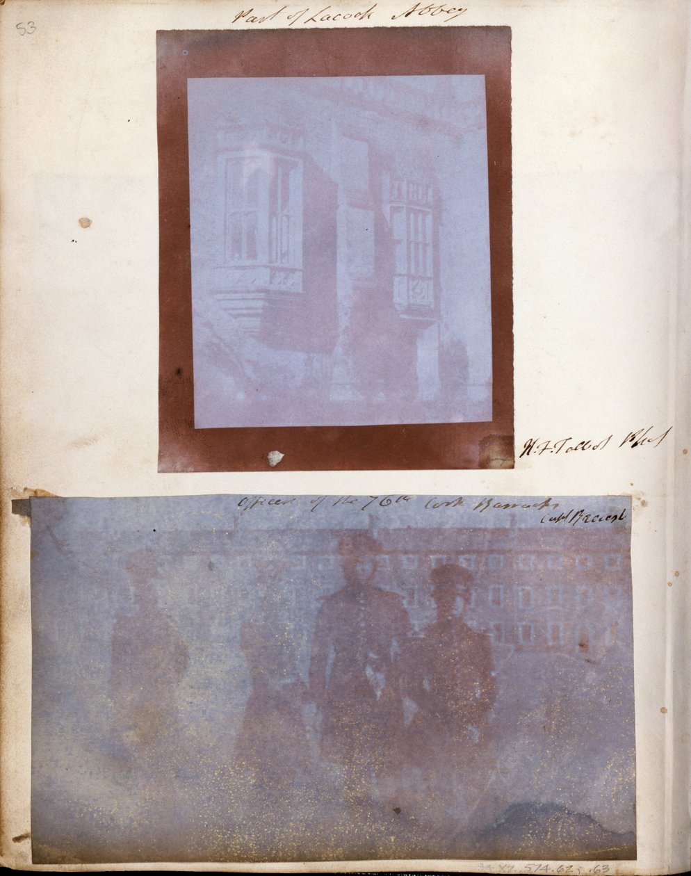 A Lacock -apátság déli frontjának szakasza. alkotó: William Henry Fox Talbot