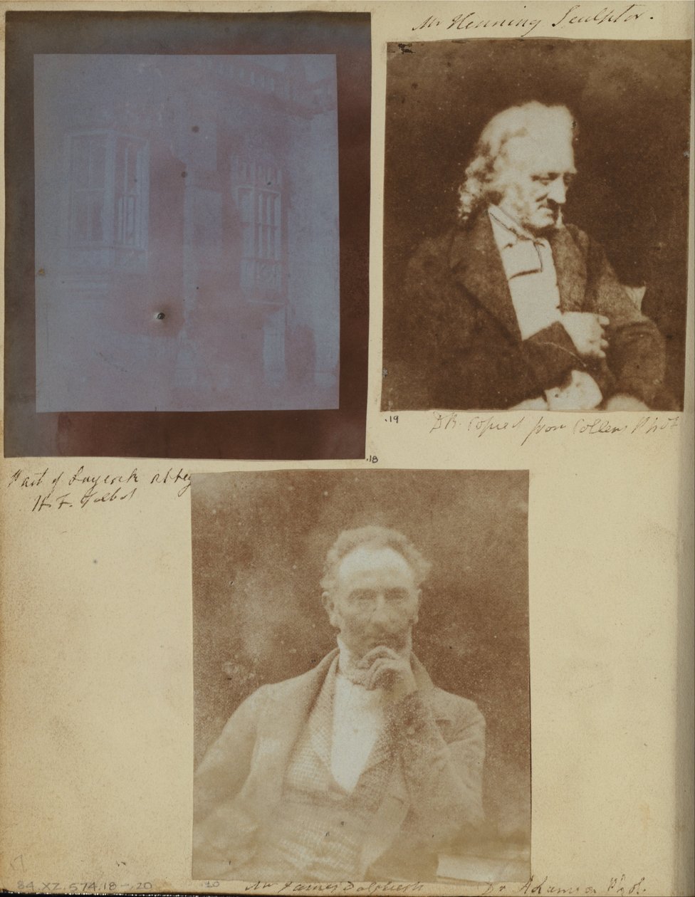 A Lacock -apátság déli frontjának szakasza. alkotó: William Henry Fox Talbot