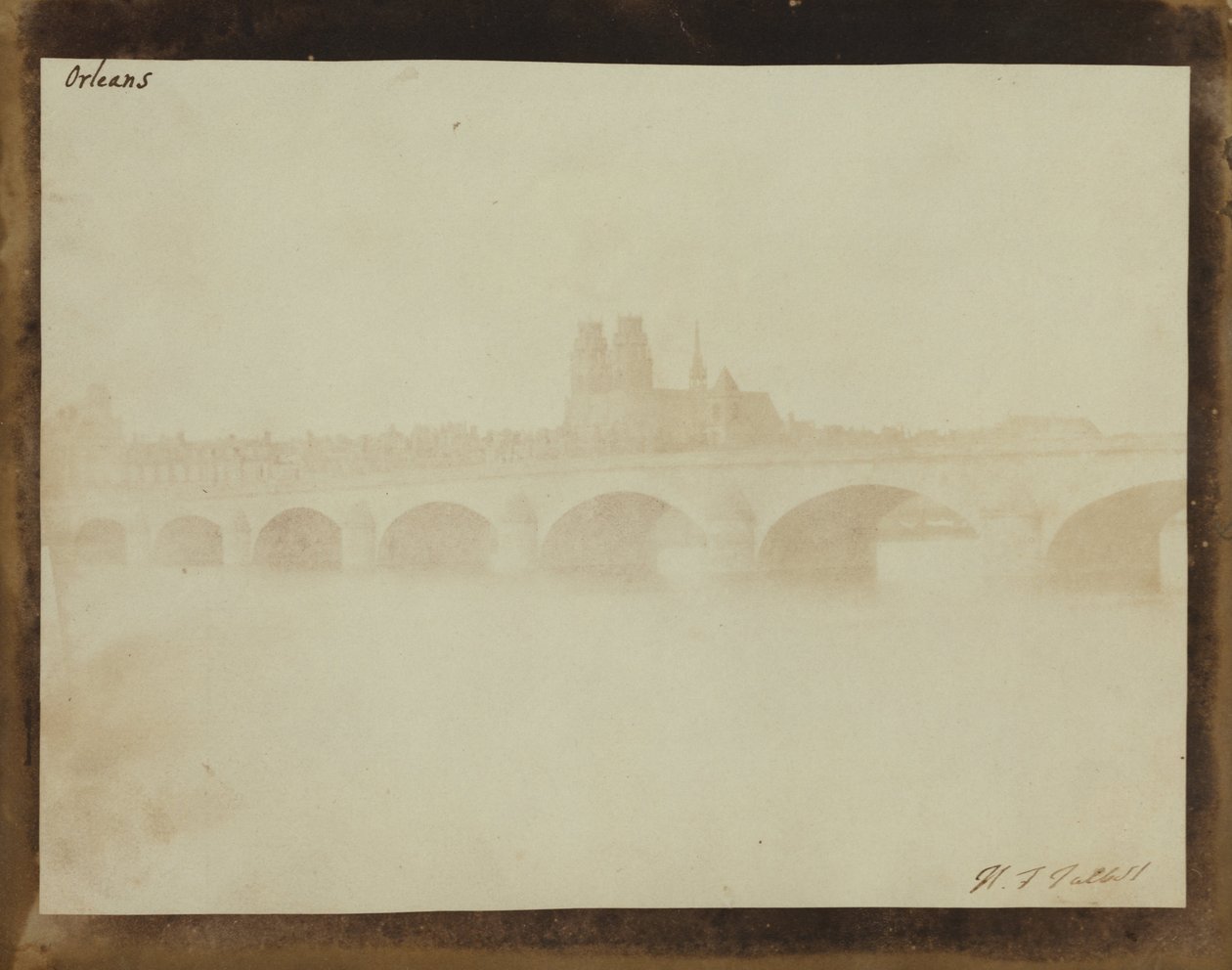 Az Orleans -híd, a Loire déli partjáról. alkotó: William Henry Fox Talbot