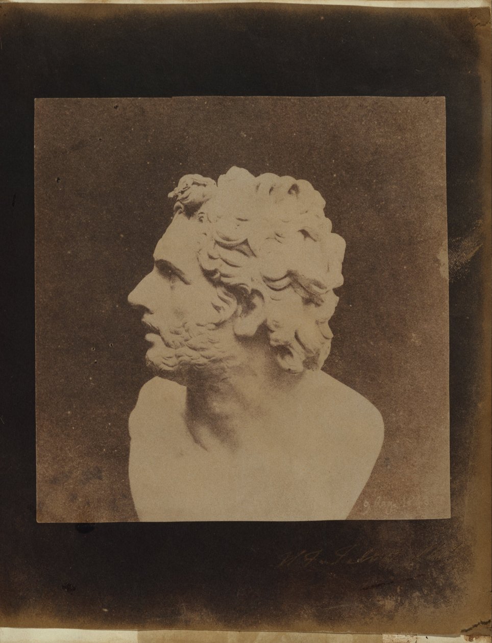 Patroclus mellszobra. alkotó: William Henry Fox Talbot