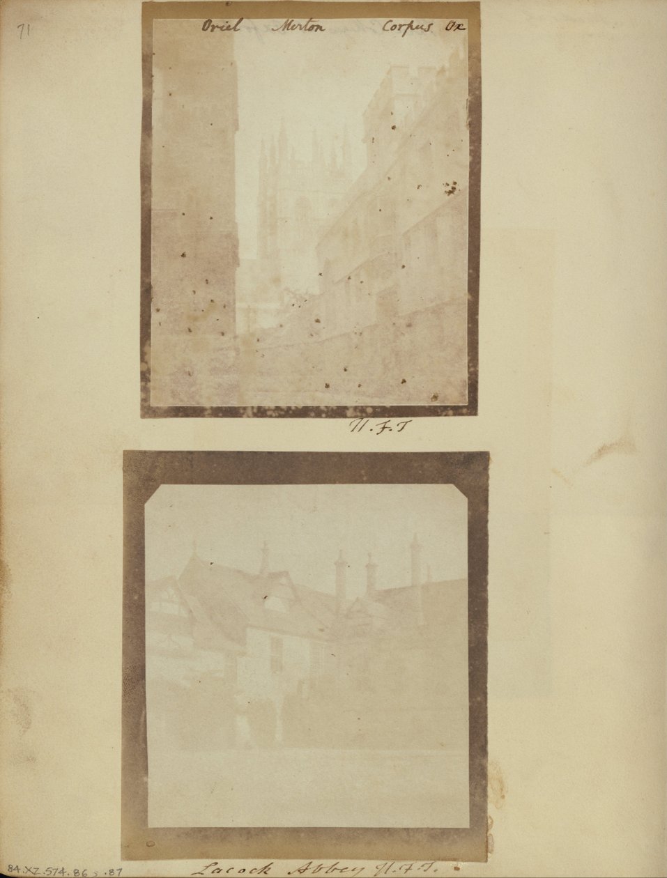 A Lacock -apátság udvara. alkotó: William Henry Fox Talbot