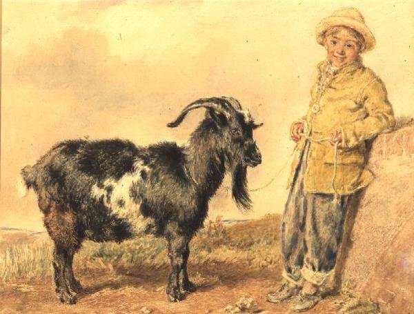 Fiú és kecske, 1836 (wc) alkotó: William Henry Hunt