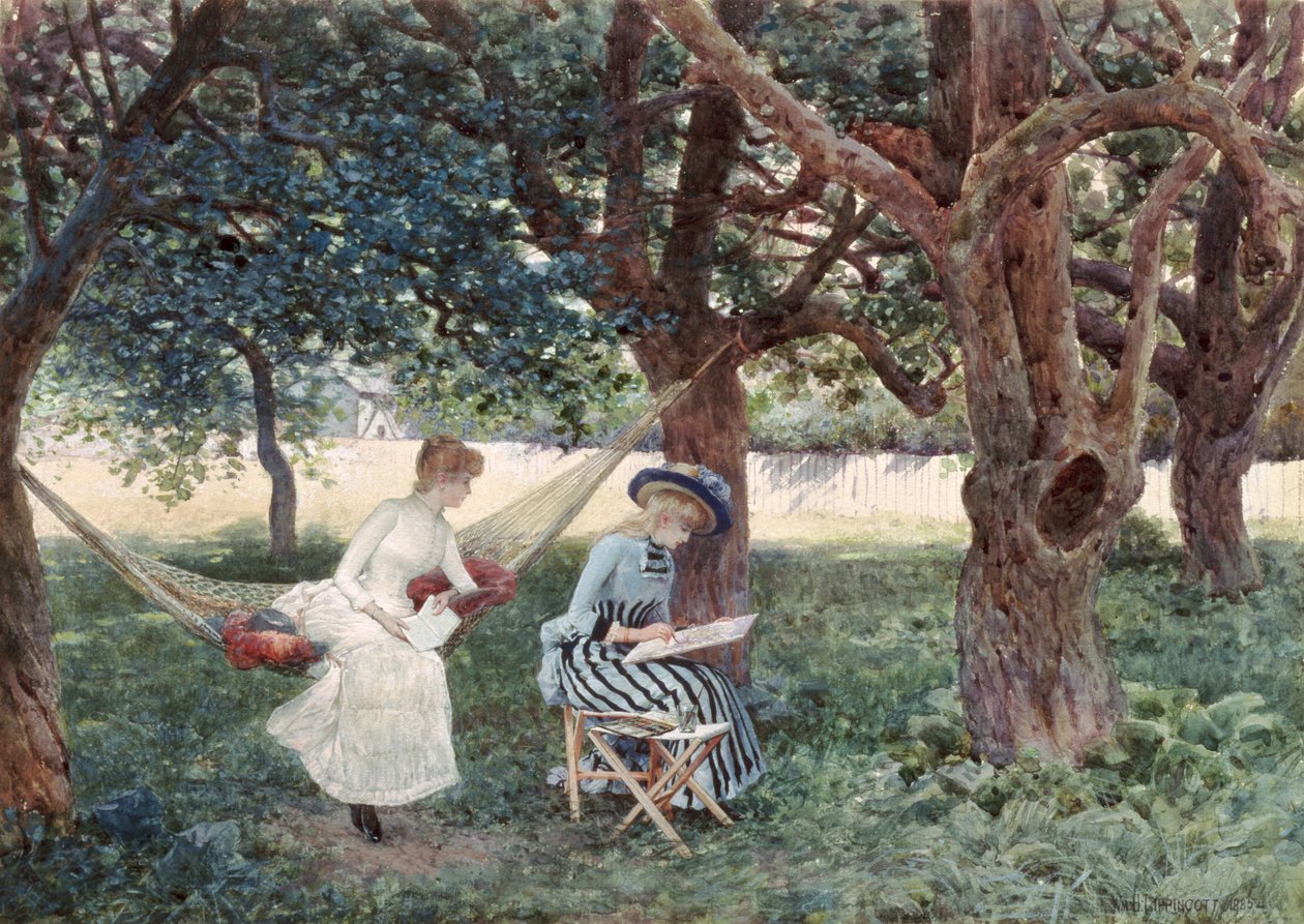 Summer Afternoon, Morris, Connecticut, 1885 (wc papíron) alkotó: William Henry Lippincott