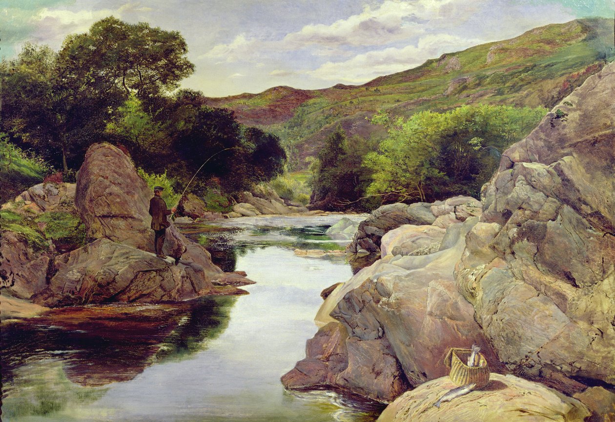 Glenfinlas Millais Fishinggel, 1853 alkotó: William Henry Millais