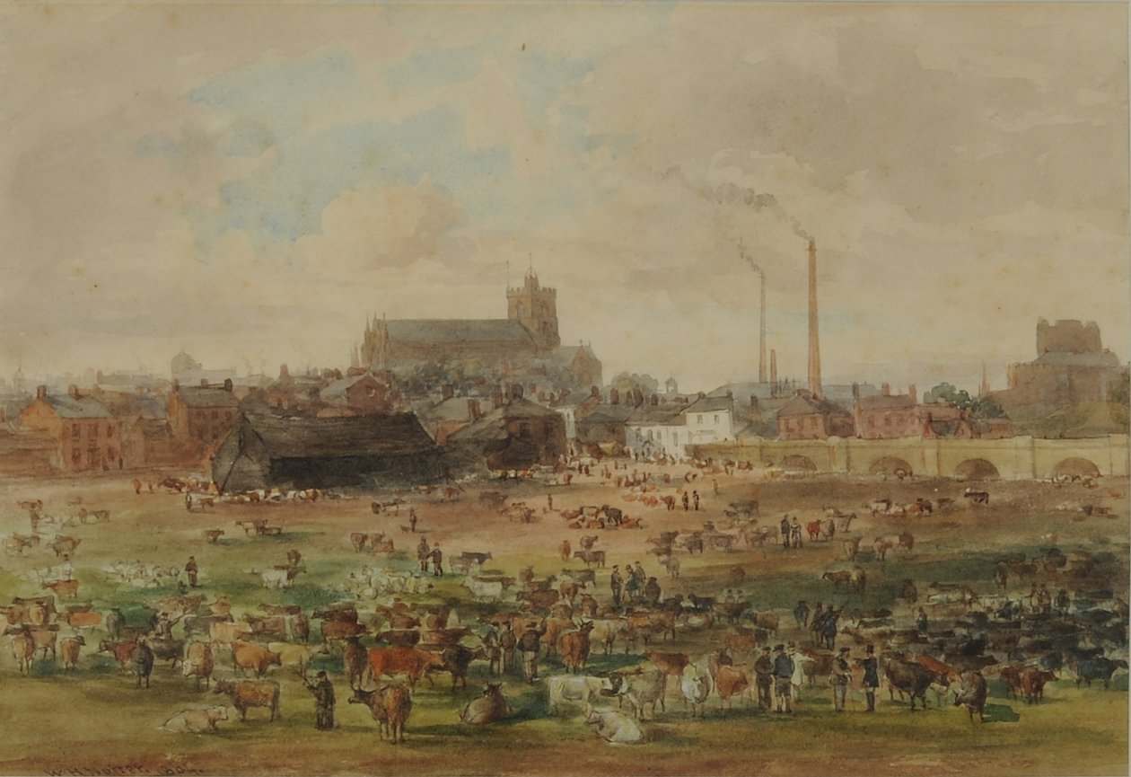 The Sands, Carlisle - A marhapiac, 1864 (wc papíron) alkotó: William Henry Nutter
