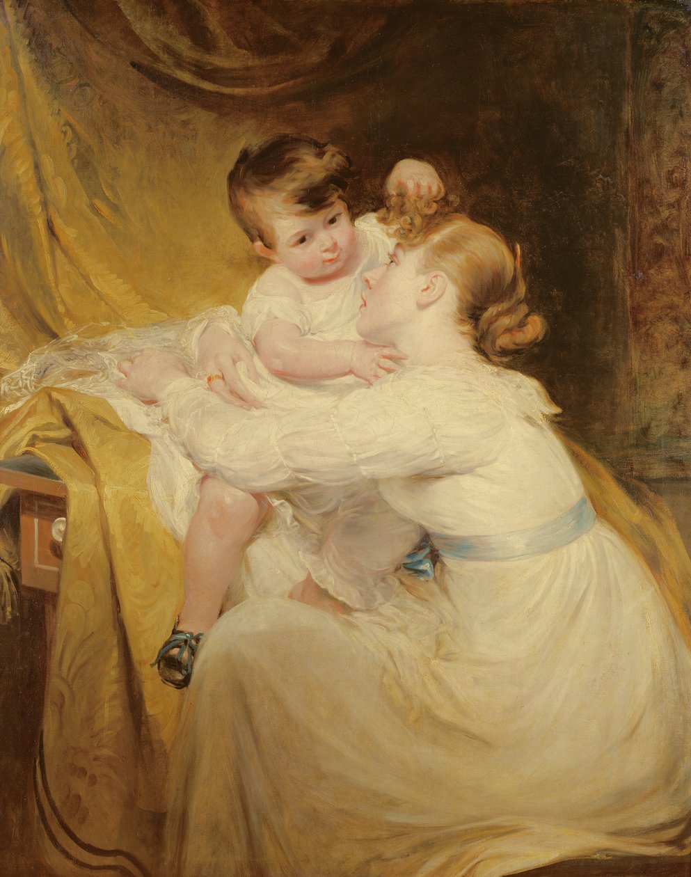Mrs. De Wint és lánya, Helen portréja alkotó: William Hilton