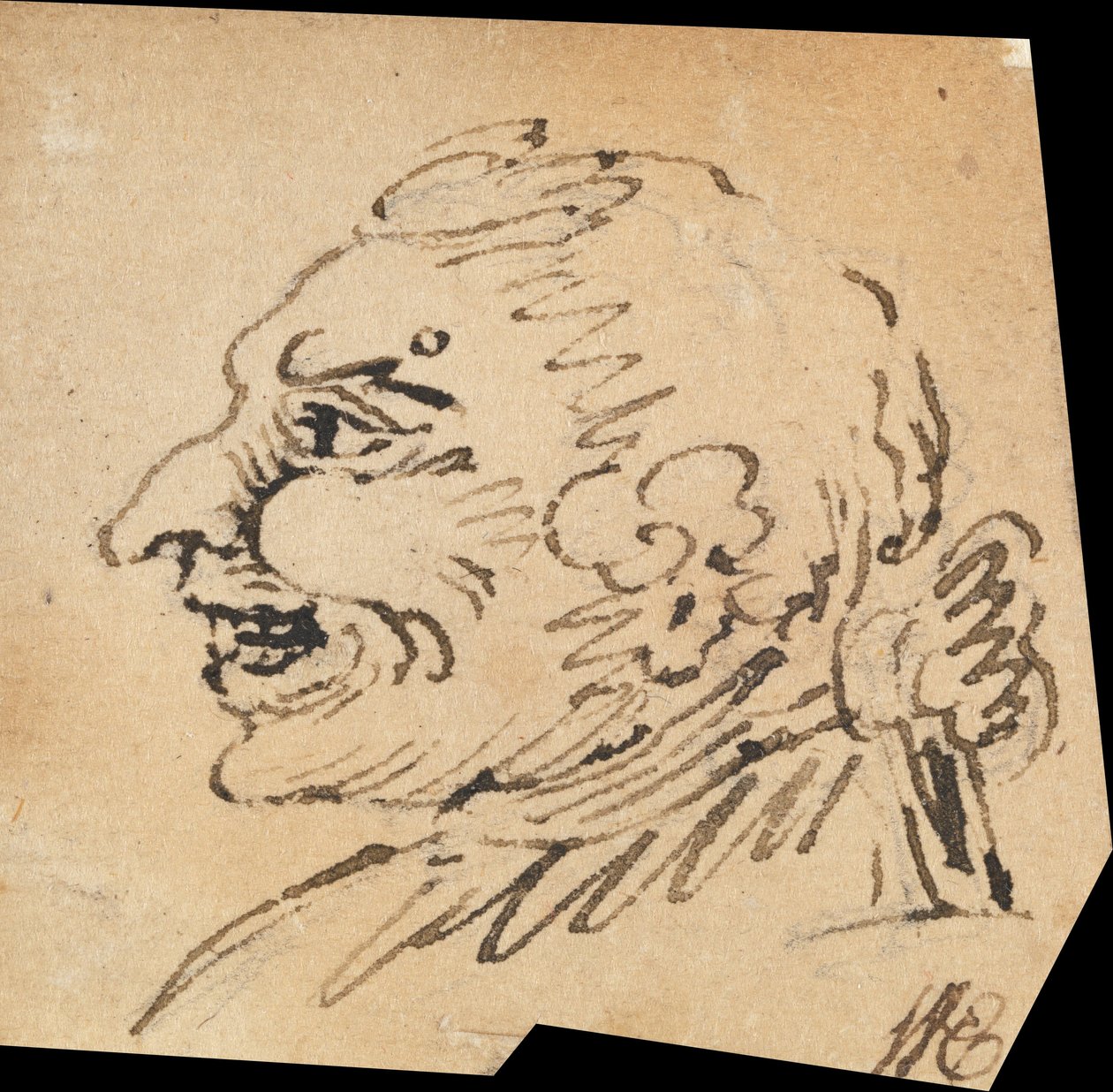 Groteszk férfi fej alkotó: William Hogarth