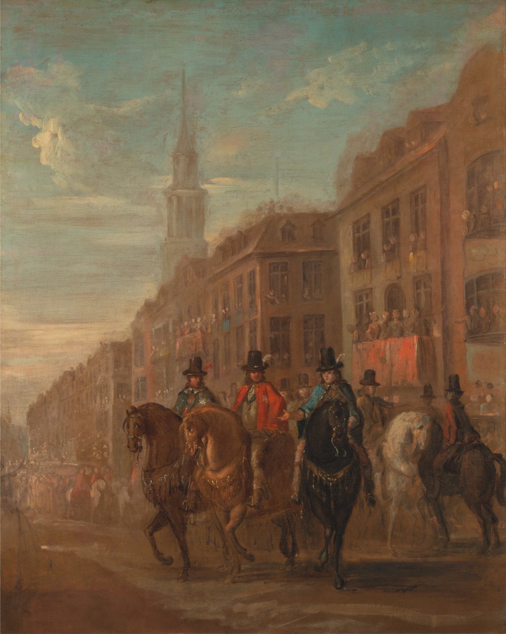 Károly restaurációs felvonulása az Cheapside -nál alkotó: William Hogarth