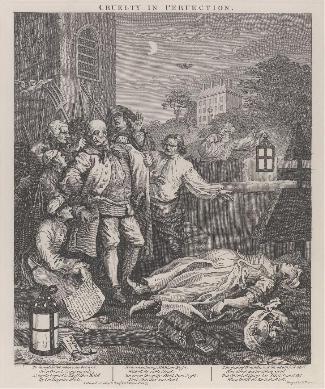 A kegyetlenség harmadik szakasza - Kegyetlenség a tökéletességben alkotó: William Hogarth