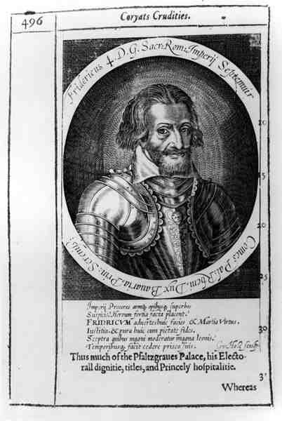 IV. Frigyes (1415-1493), római római császár portréja, a Coryats Crudities könyvillusztrációja alkotó: William Hole