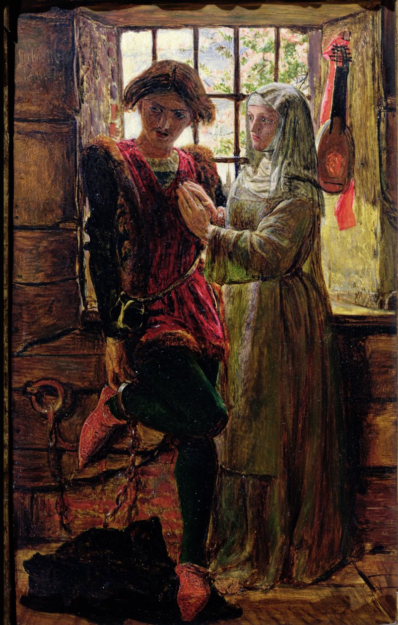 Claudio és Isabella (panel) alkotó: William Holman Hunt