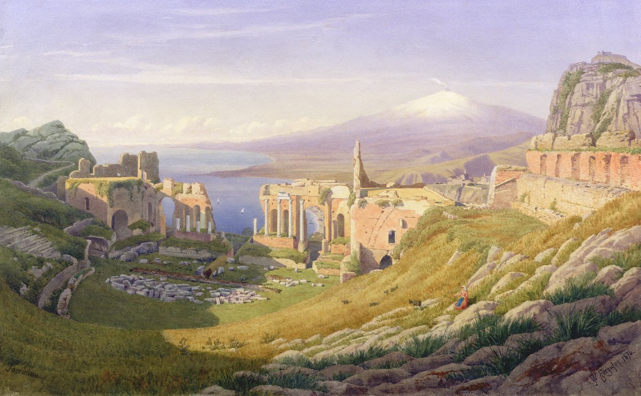 Taormina, Szicília, 1876 alkotó: William J. Ferguson