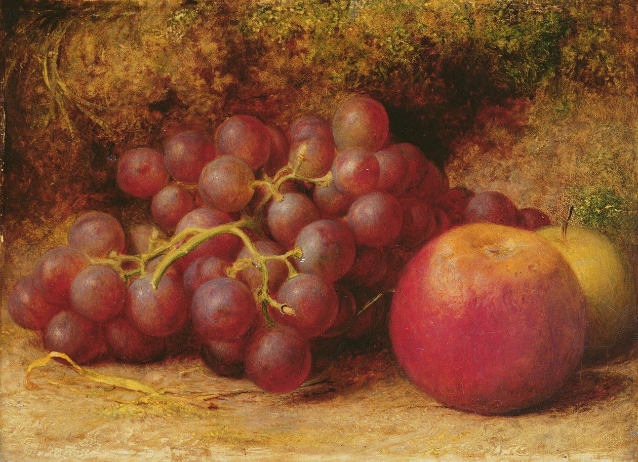Csendélet almával és szőlővel, 1860 körül alkotó: William J. Webbe or Webb