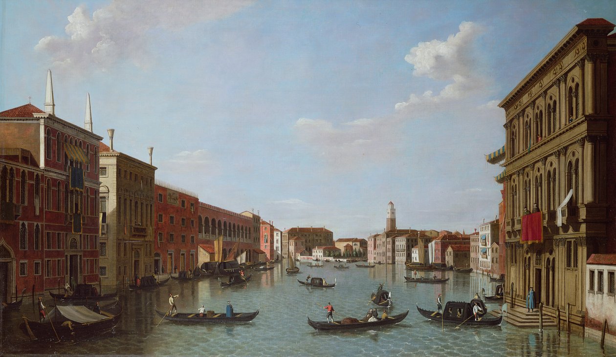 A Grand Canal és San Geremia, Velence, 18. század alkotó: William James