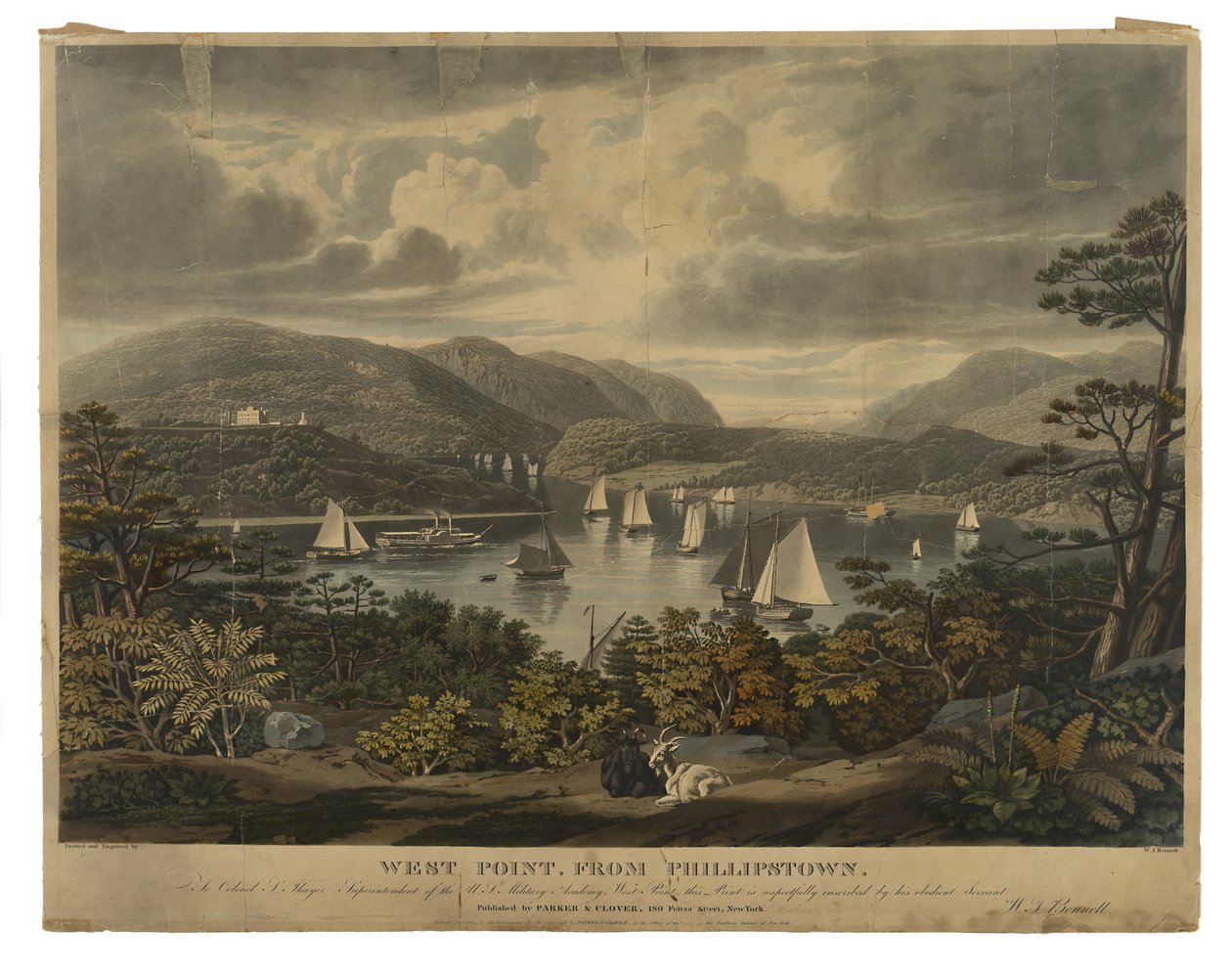 West Point, Phillipstownból, dátum nélkül alkotó: William James Bennett