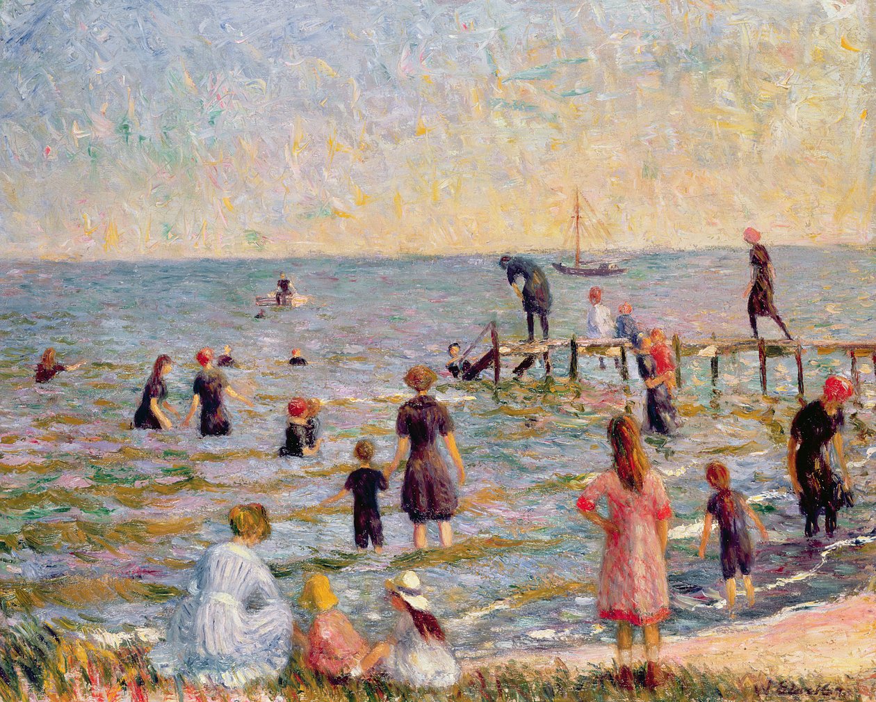 Fürdés a Long Island-i Bellportban, 1912 alkotó: William James Glackens